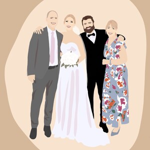 Dein Familienportrait - individuelle Illustration, personalisiertes Foto, Foto Illustration, personalisiertes Geschenk Portrait für Ihn