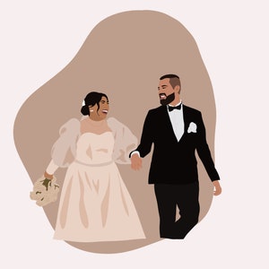 Dein Paarportrait - Personalisiertes Digitales  Portrait vom Foto personalisierte Illustration Geschenk Einweihung Vatertag Muttertag