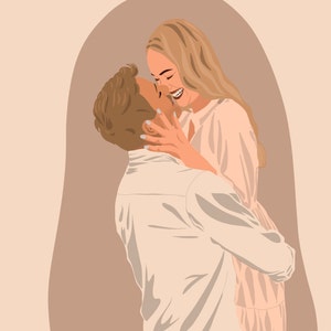 Personalisiertes Digitales Portrait vom Foto personalisierte Illustration digitale Illustration Geschenk Paare Hochzeitsgeschenk Mothersday