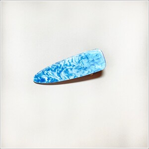Hair Clips (Blue Marble Design Hair Clip)-Fashion Hair Clips-Resin Hair Clips