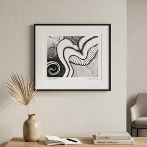 Apperception-bläckillustration av S. Tenhet – Symboliskt konsttryck | Medvetenhet och förståelse