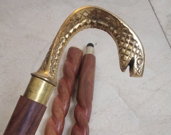 Bastone da passeggio in legno fatto a mano con esclusivo