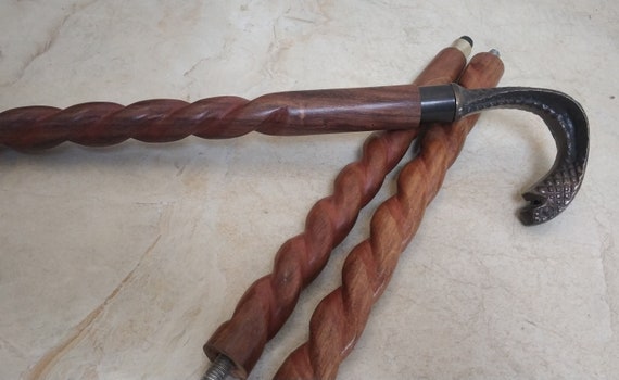 Bastone da passeggio in legno, colore arrone scuro, 90 c (618) Bastoni da passeggio donna per