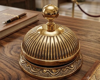 Brass Desk Bell,Reception, Office Decor Accent, Services Counter, Gift item