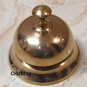 Handmade Brass Table Bell – Antique Style Call Bell for Desk, Restaurant, Hotel & Gift Decor