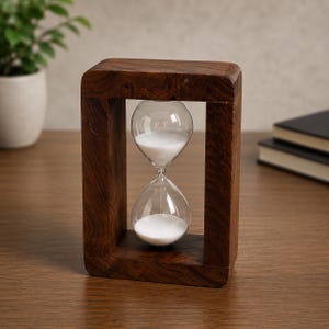 Clessidra in legno con sabbia: decorazione nautica antica da 2 minuti