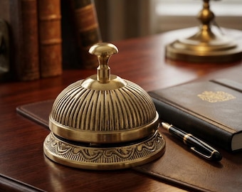 Sonnette d'appel de bureau en laiton, comptoir de service, anneau de table de réception, cadeau déco pour bureau
