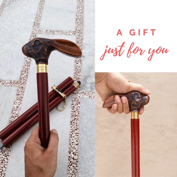 Bastone Da Passeggio RAFFAELLO In Legno Con Manico A "T