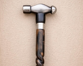Wooden Walking Stick, Hammer Handle Cane, Folding Walking Aid (Gift for Men)