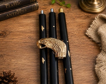 Bastone da passeggio in legno lavorato a mano con impugnatura in ottone massiccio - Elegante bastone a forma di aquila per uomo e donna - Regalo di compleanno unico
