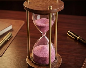 Wooden Sand Timer|Rustic Hourglass Decor |Office Desk Timer Gift item