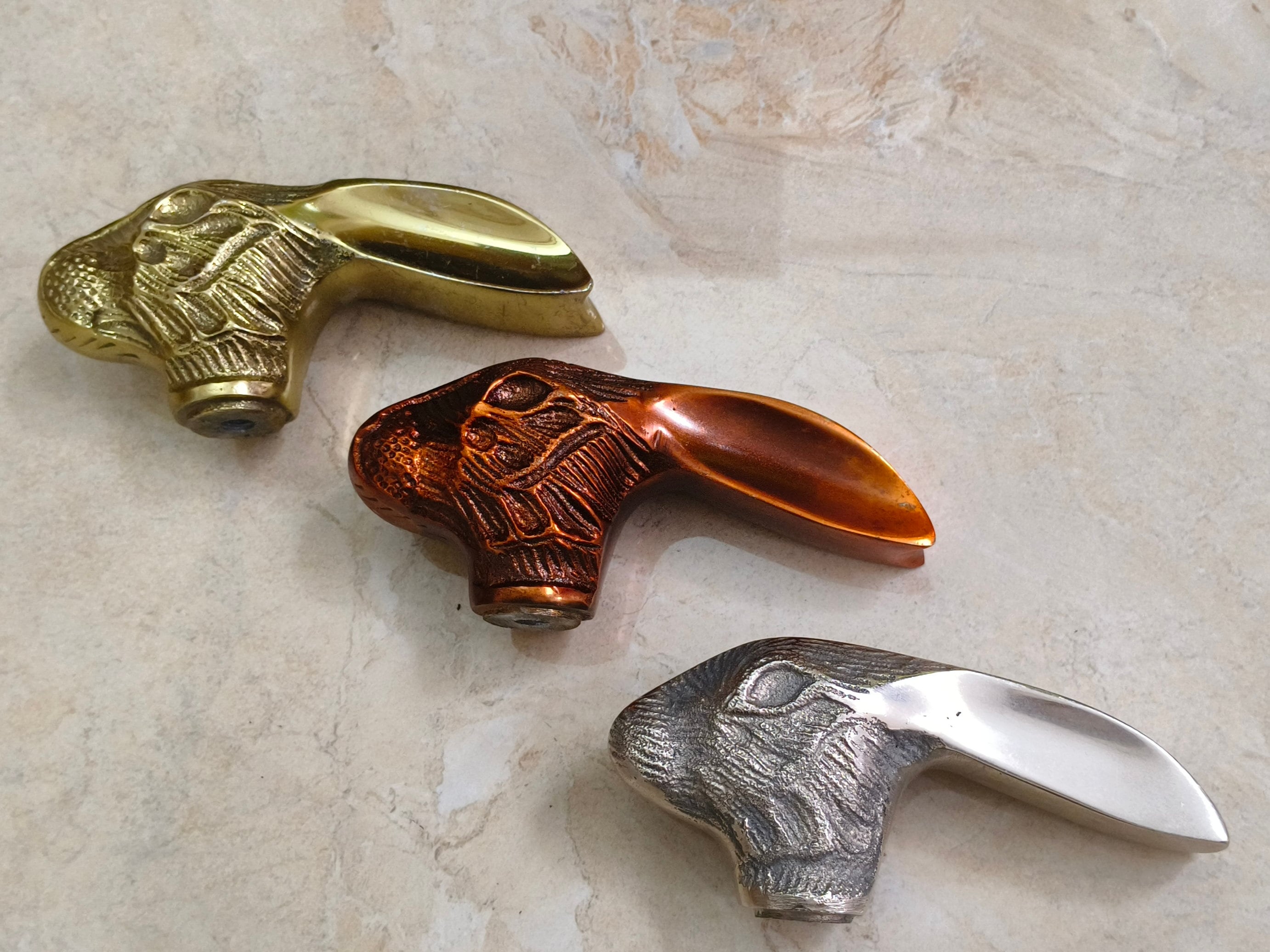 Faster Handle Icon Rabbit Walking Stick Handle|rabbit Shape Design| Brass Cane Handle for Wooden ...