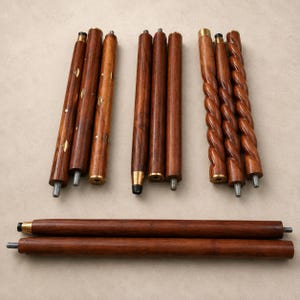 Tige de canne de rechange pour cannes de marche en bois, 36 pouces brun (convient aux poignées en laiton)