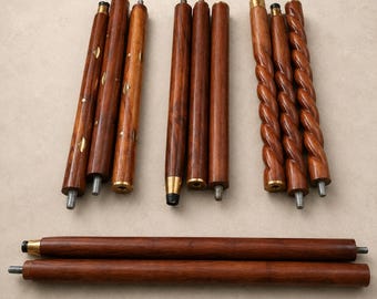 Wooden Walking Stick Replacement Cane Shaft, 36 Inch Brown (Fits Brass Handles)
