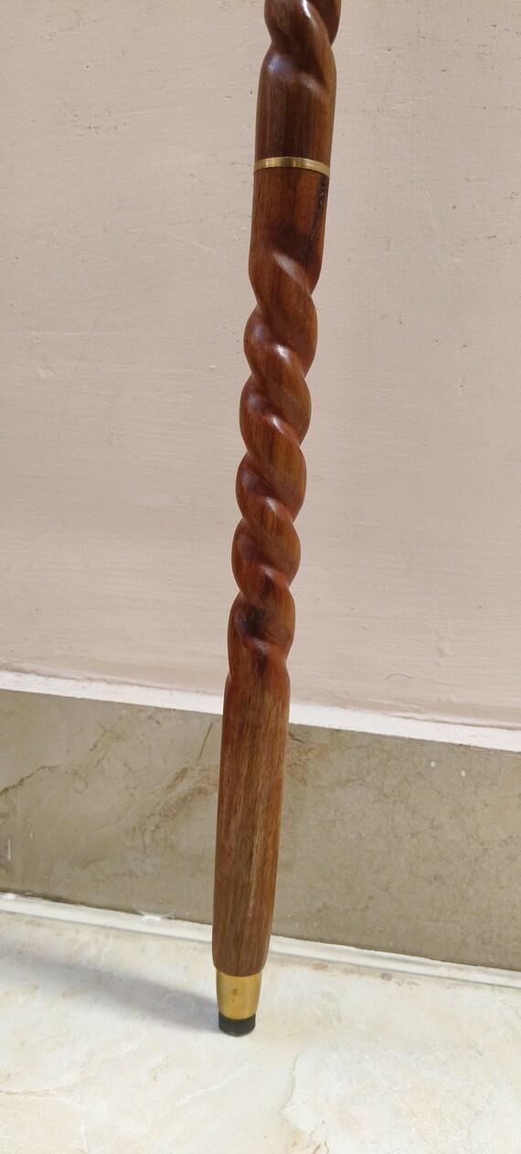 Antico Bastone Da Passeggio Canna Drago Fatta A Mano Per Uomo Manico - Foto 5