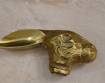 Walking Stick Handle|Rabbit Shape Design| Brass Cane Handle for Wooden Shaft|Replacement