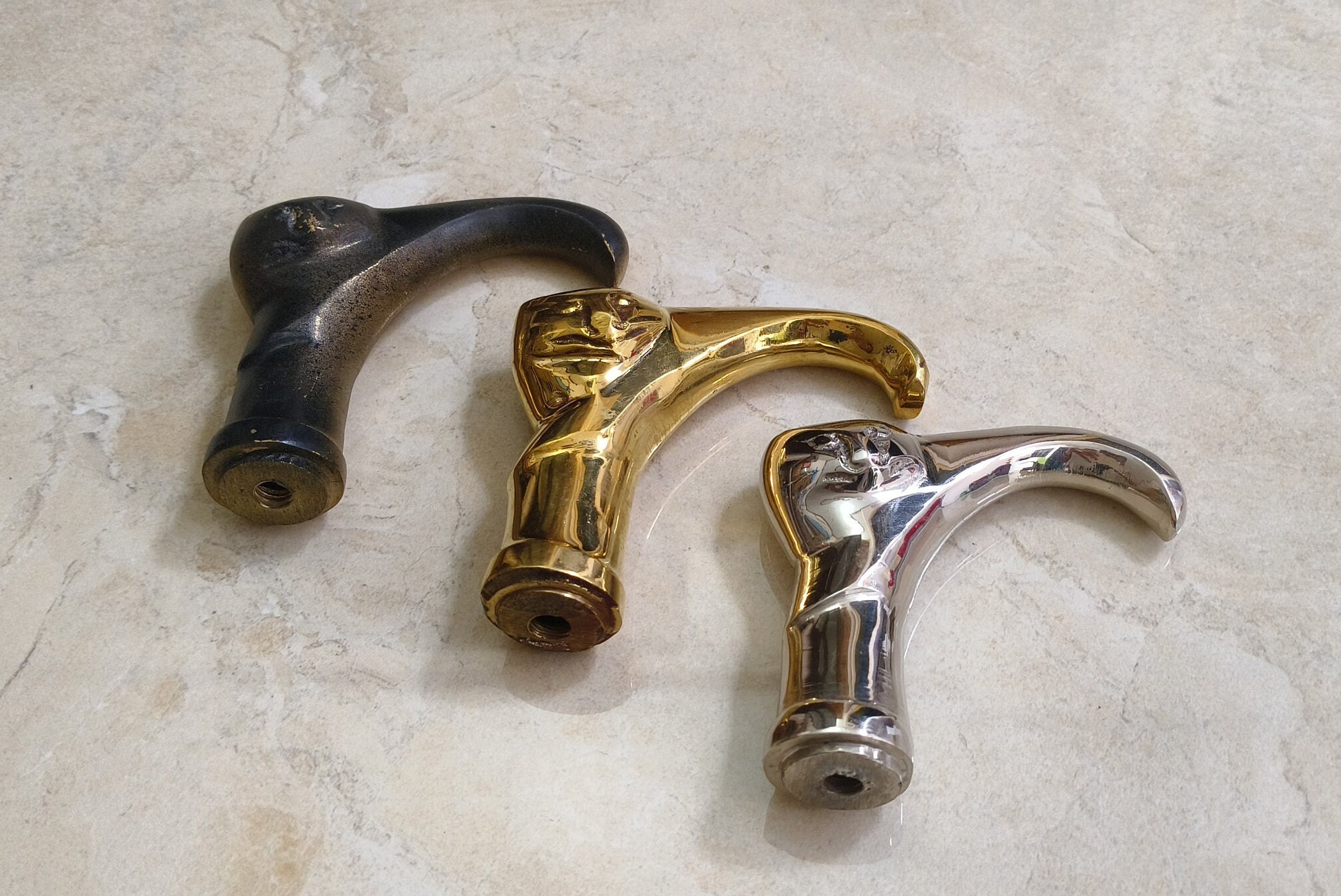 Manico Per Cane Design Antico Ottone Massiccio Bastone Da Passeggio Pieghevole Elegante In Legno Duro Manico Per Cane Bastone Da Passeggio In Legno Di Design In TUTTE LE MISURE - Italia - Foto 8