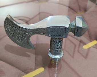 Manico in legno per bastone da passeggio, ricambio, accessorio, design a forma di ascia