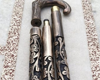 Hölzerner Gehstock, handgefertigter Schnitzdesign-Spazierstock, antiker Griff im Derby-Stil