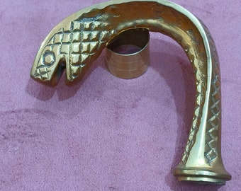 Brass Cane Handle Replacement, Walking Stick Topper,DIY Cane Making Accessory, Antique Style Grip