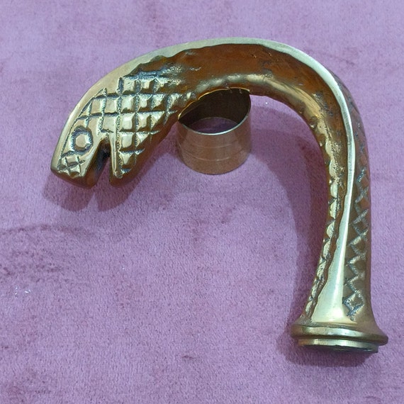 Brass Cane Handle Replacement, Walking Stick Topper,DIY Cane Making Accessory, Antique Style Grip