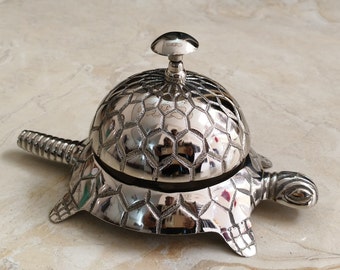 Turtle Desk Bell – Nickel Finish Style, Service, Office Decor, Reception Call
