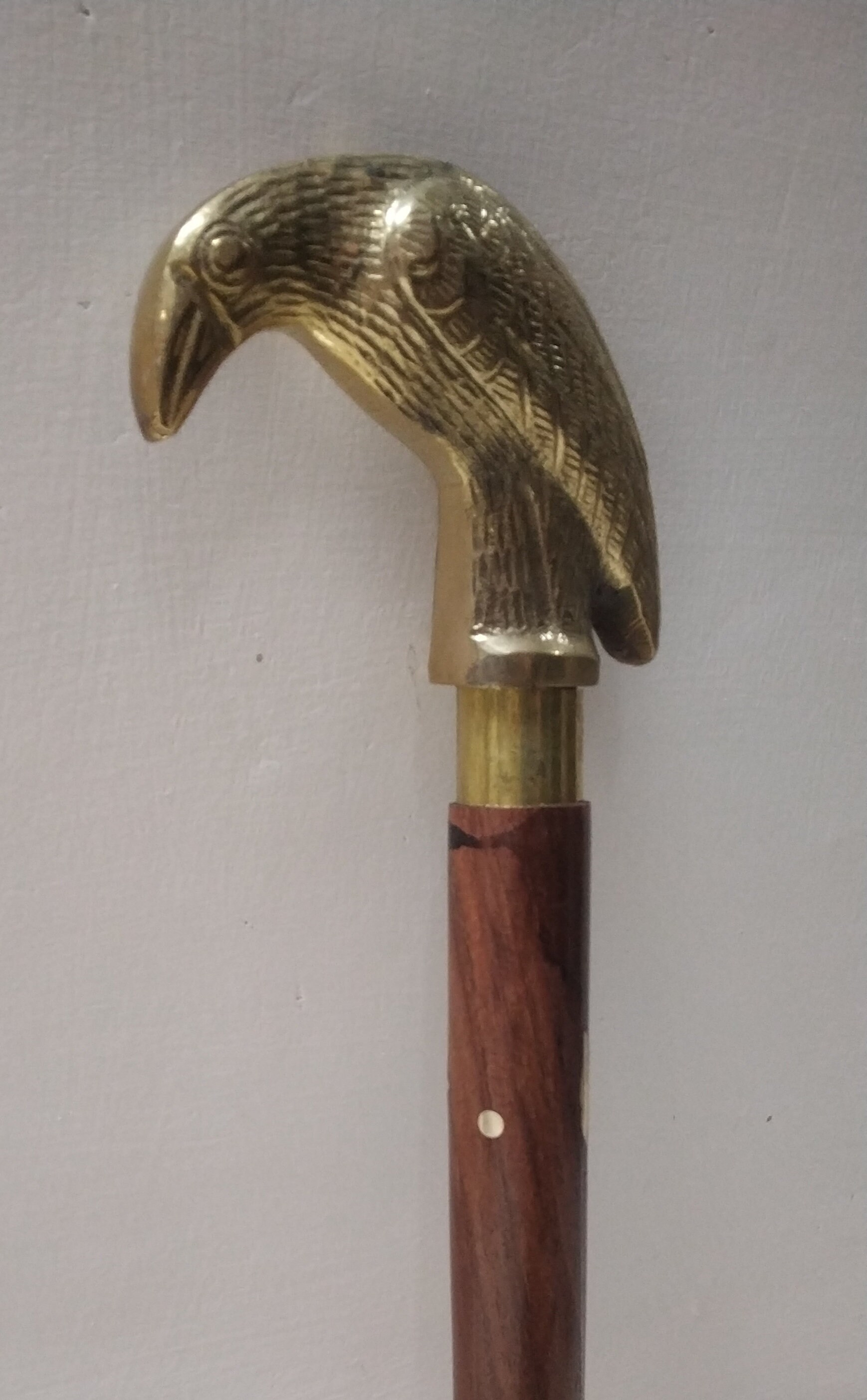 Antik Messing Designer Löwengriff Holz Gehstock Stock Vintage