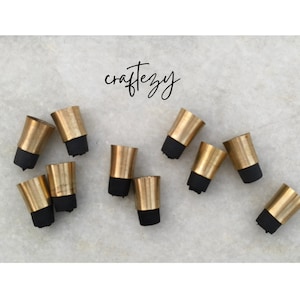 10-Piece Brass Cane Tips | Spare Walking Stick Ends | Heavy Duty Cane Bottom Replacementst