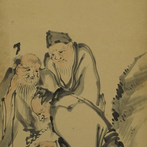 Japanese Kakemono Scroll Painting - The Three Wise Men