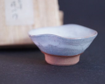 Handmade Japanese Seto Sake Bowl (Guinomi)