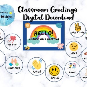 Saluti di classe / Porta della classe / Decorazione / Scuola elementare e prescolare / Download digitale / Saluti del mattino