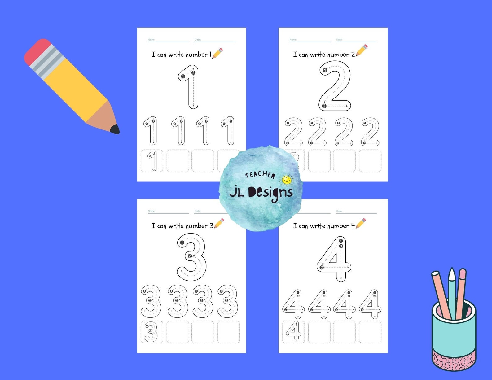 Numbers 0 to 10 Tracing Printable, Writing Practice, Toddlers ...