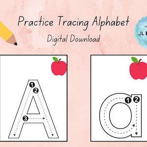 Alphabet Tracing Road Mats Printable, Writing Practice, Toddlers, Preschool, PreK, Homeschool