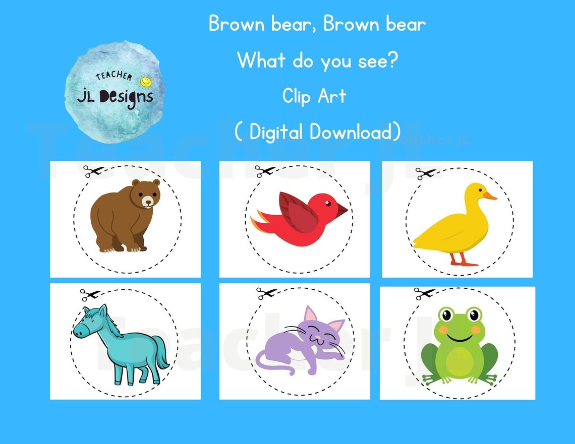 Brown Bear, Brown Bear What Do You See Clipart Visual Aid Puppet Eric ...