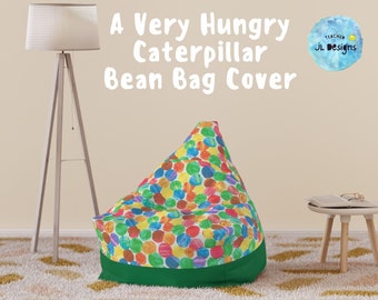 A Very Hungry Caterpillar Bean Bag Chair Cover | Reading Corner | Pre School | Elementary School