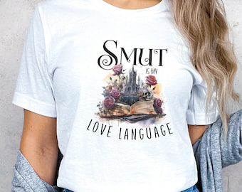 Smut reader Dark Romance book lover tshirt floral book fantasy reader paranormal romance romance reader spicy novel reader gifts for her