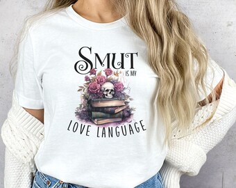Smut reader dark Romance book lover tshirt floral book fantasy reader paranormal romance romance reader spicy novel reader gifts for her