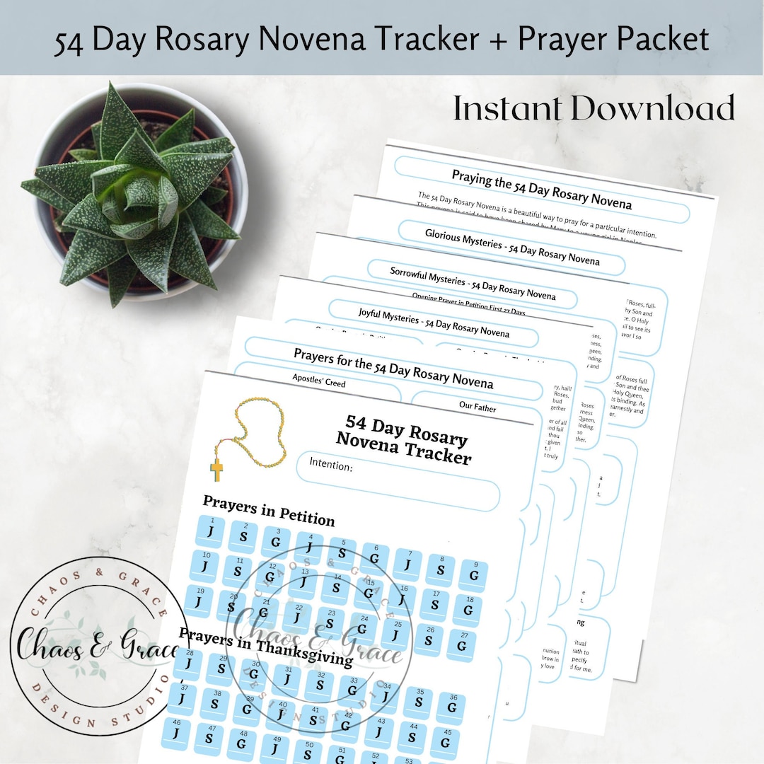 54 Day Rosary Novena Printable