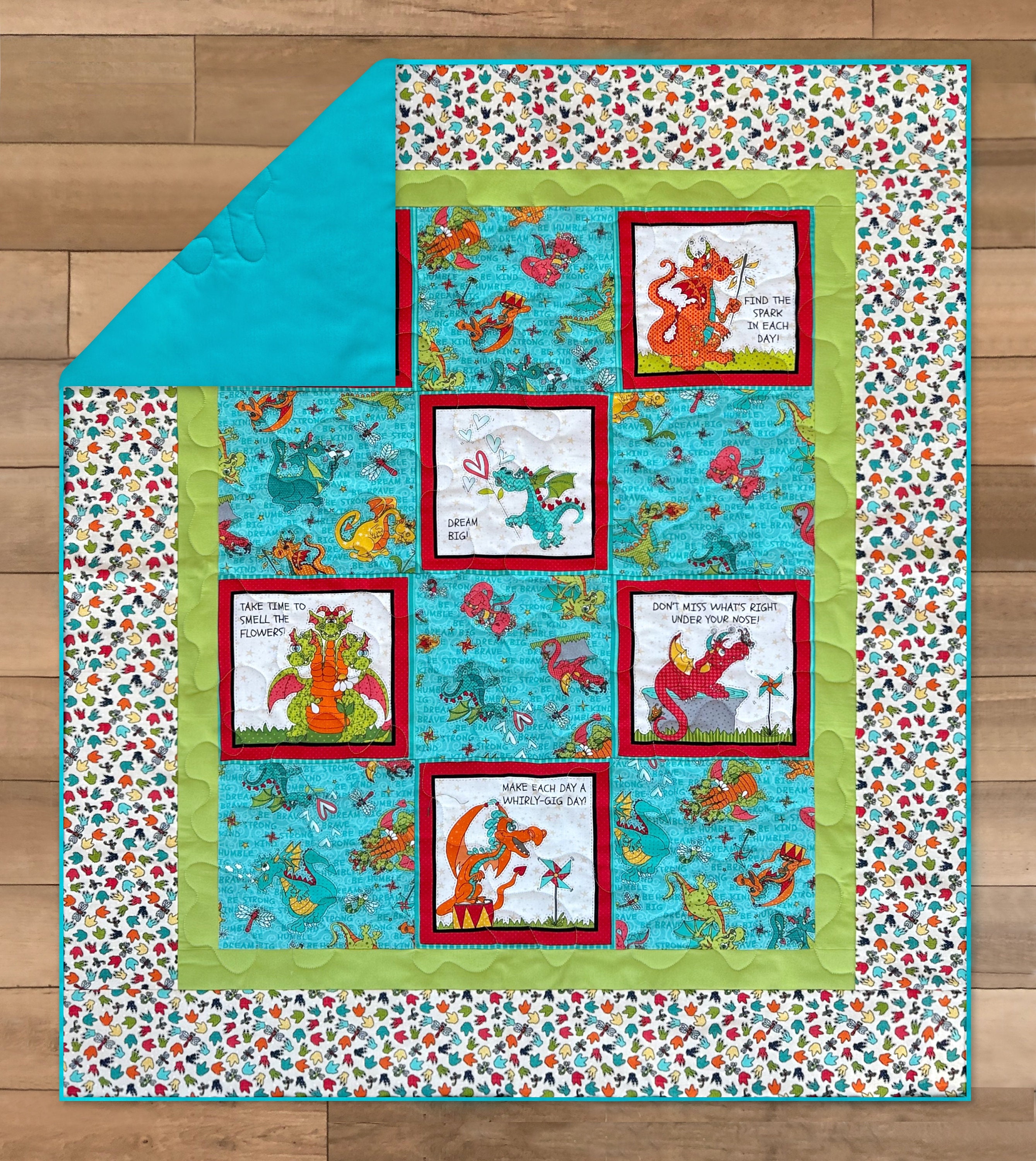Handmade Dragon Quilt Dragon Quilt for Child Dragon Toddler Etsy