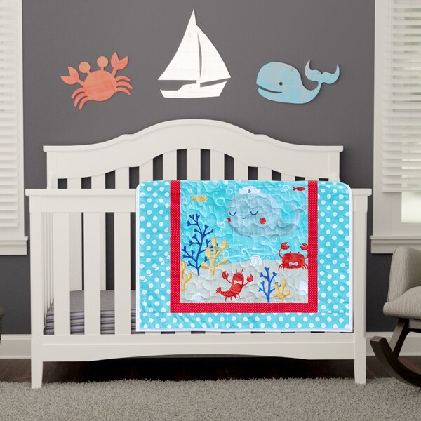 Whale Baby Quilt Etsy