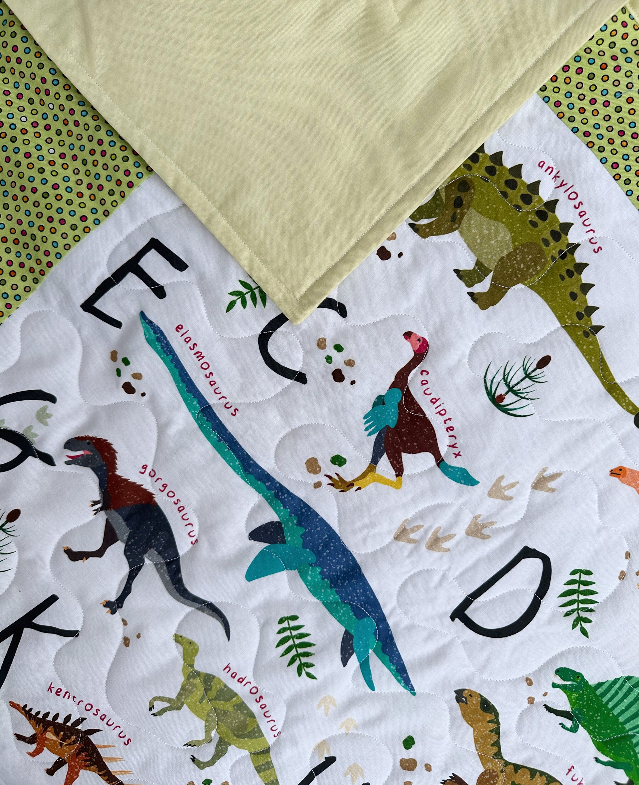 Dinosaur Baby Quilt Baby Dinosaur Quilt Dinosaur Toddler Etsy