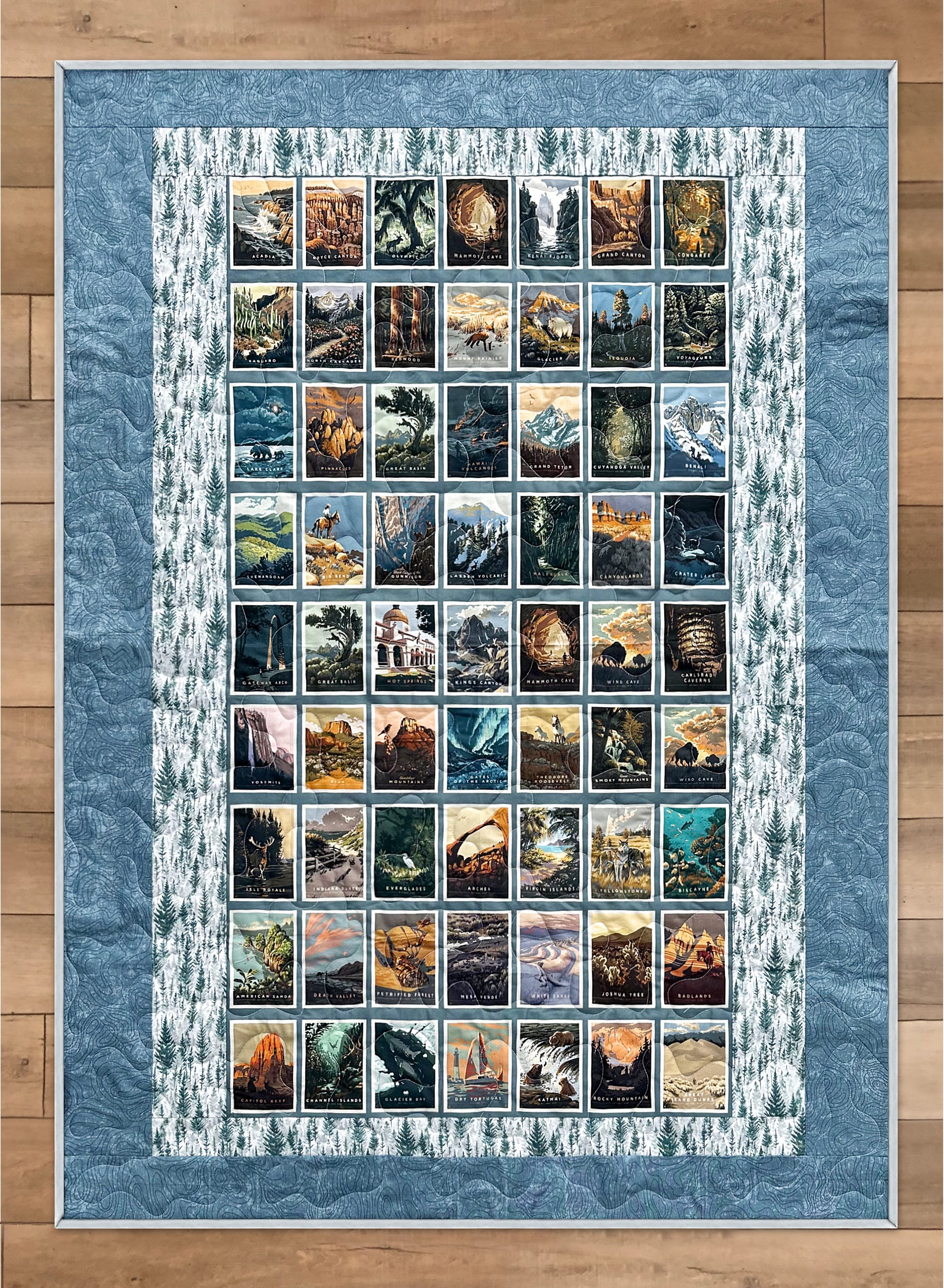 National Parks Baby Quilt National Park Quilt, National Park Gift, National Park Vacation Quilt ...