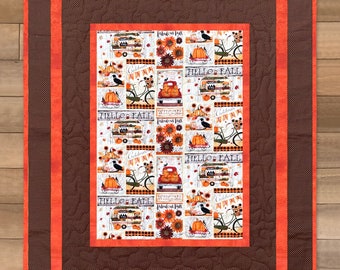 Handmade Fall Quilt, Fall Decoration, Autumn Quilt