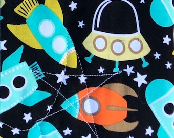 Space Baby Quilt, Space Toddler Quilt, Astronaut Baby Quilt, Astronaut Toddler Quilt, Spaceship Theme Nursery, Baby Shower Gift, Baby Quilt