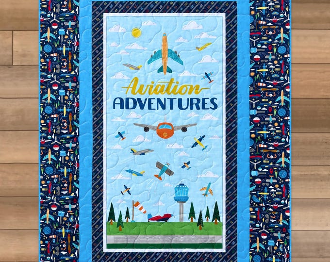 Airplane in Clouds Baby Quilt Pattern - Etsy Canada