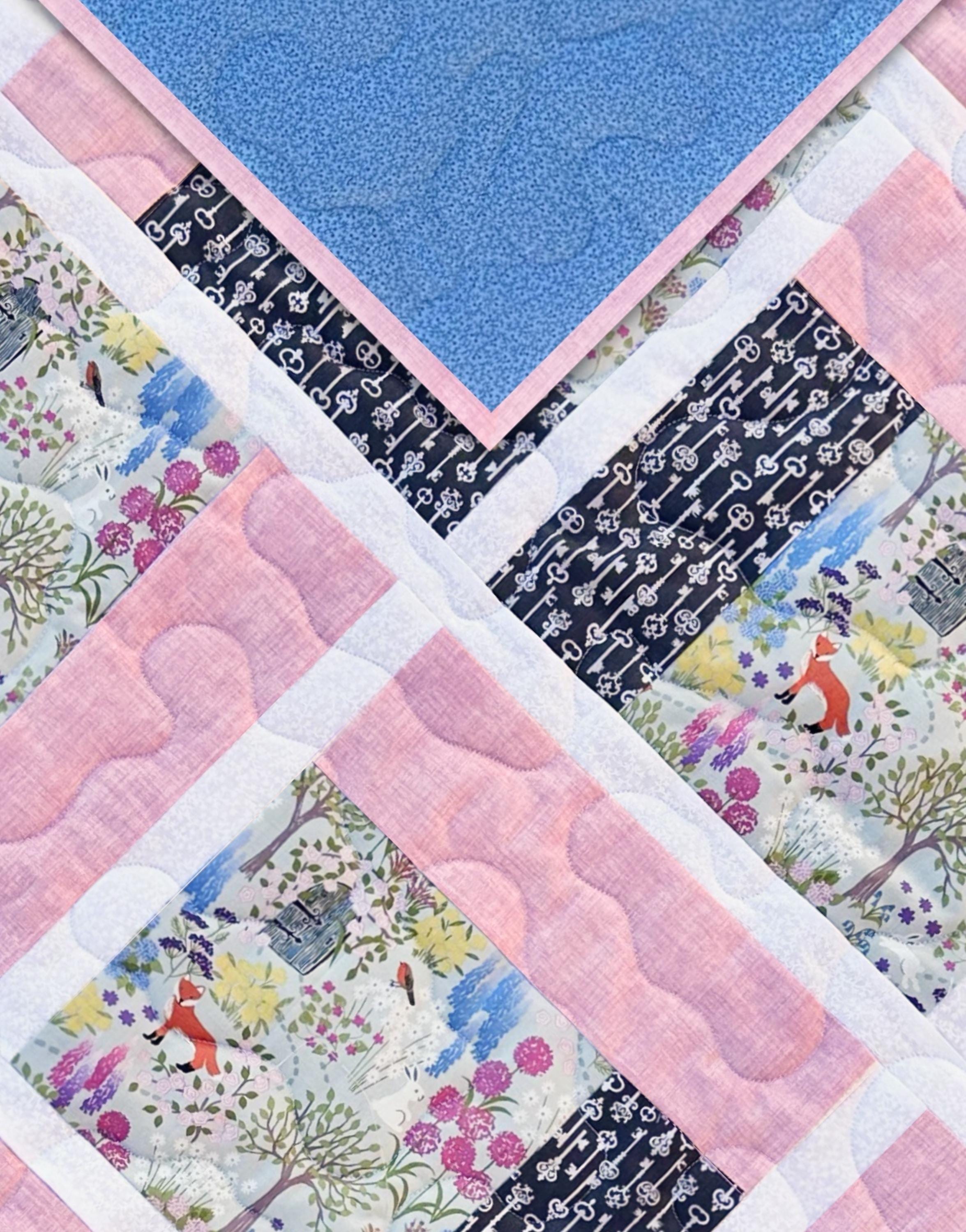 Secret Garden Blooms Quilted Blanket NCU0TL346