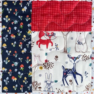 Forest Animal Baby Quilt, Baby Fox Quilt, Forest Animal Toddler Quilt, Toddler Quilt, Baby Shower Gift, Baby Shower Quilt. Baby Bear Gift