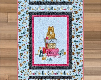 Trapunta da grembo a forma di gatto, trapunta da grembo per amanti dei gatti, trapunta con gatti, idea regalo per la mamma, regalo per la festa della mamma, trapunta con disegno di gatto, regalo per amanti dei gatti