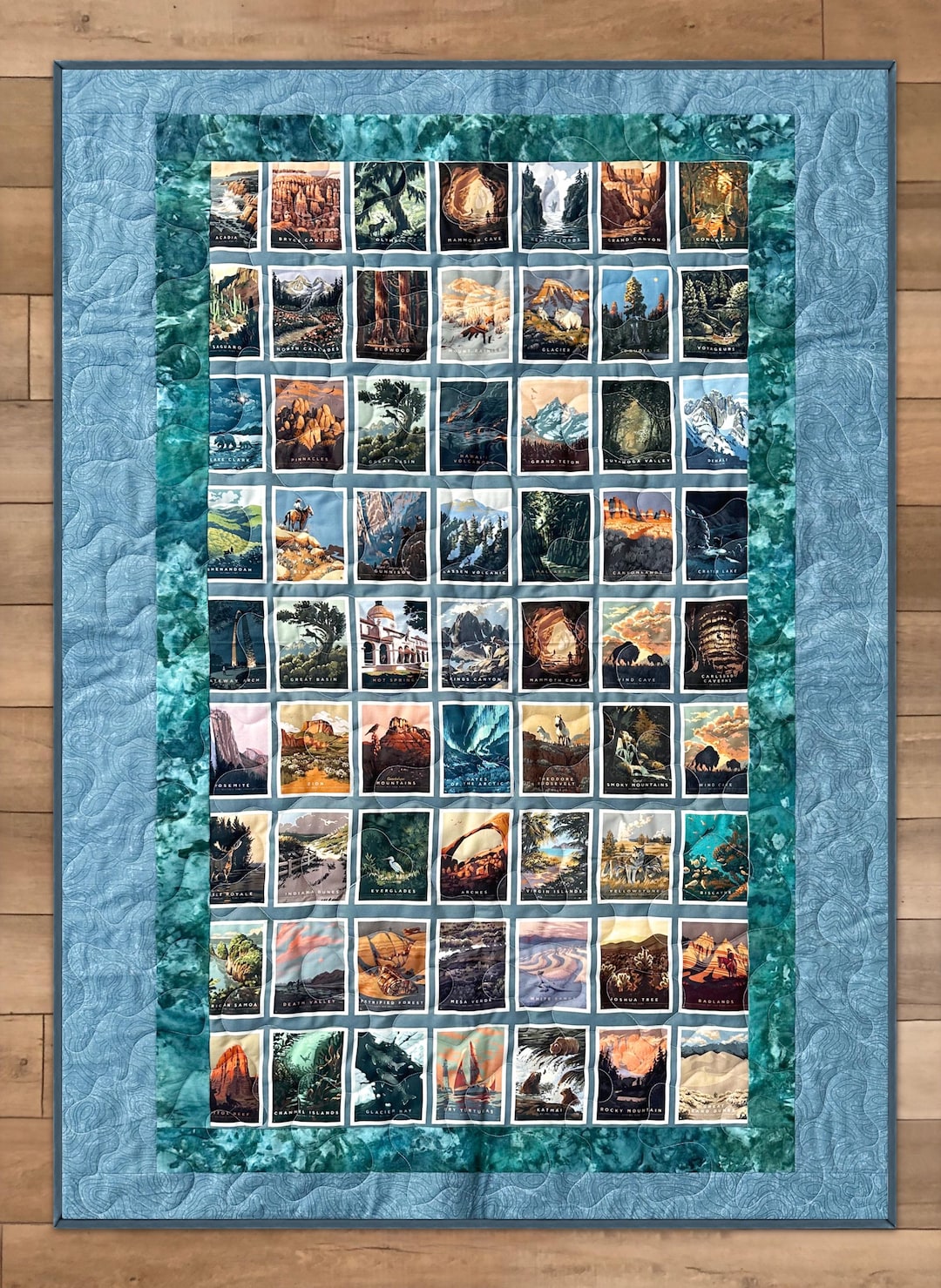 National Parks Baby Quilt National Park Quilt, National Park Gift, National Park Vacation Quilt ...