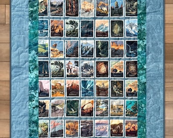 National Park Quilt, National Park Gift, National Park Vacation Quilt, National Park Collection, National Park Theme Quilt, National Park